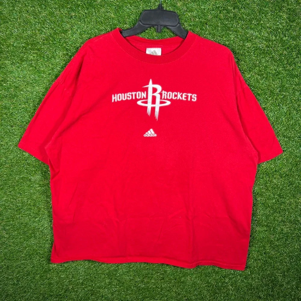 Adidas Houston Rockets NBA Graphic T-Shirt‎ Mens XL Red Short Sleeve